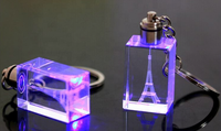 Llaveros de cristal con luz LED Llaveros de cristal con luz LED