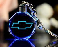 Llaveros de cristal con luz LED
