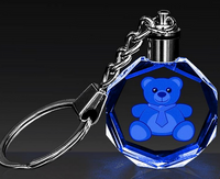 Llaveros de cristal con luz LED Llaveros de cristal con luz LED
