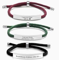 pulseras de cordon y metal a medida marcadas en laser