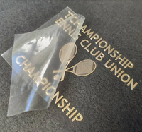 pegatina de metal dorado para marca de tenis