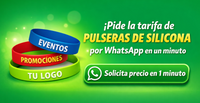 Solicita precio de pulseras de silicona personalizadas