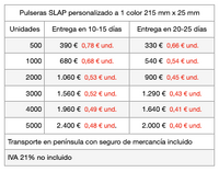 Precio pulseras slap personalizadas