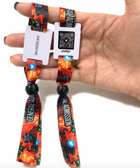 pulseras de tela con codigo QR para grandes eventos