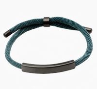 pulseras de cordon y metal con laser