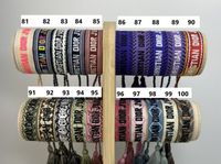 Pulseras de hilo bordado personalizadas Pulseras de hilo bordado personalizadas