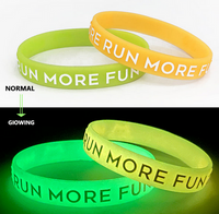 Pulseras de silicona brillo en la oscuridad