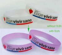 pulseras UV cambian de color con la luz solar